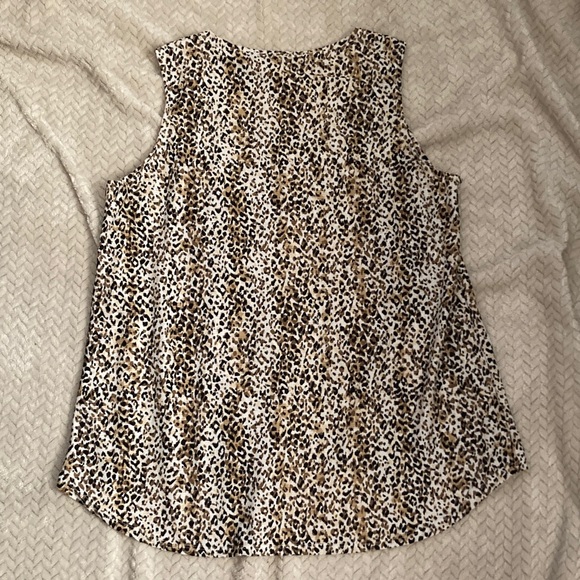Vtg Cure Leopard Print Sleeveless Blouse - Picture 4 of 4